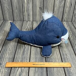 Scentsy Benny Blue Whale Plush Cotton Denim Kids All Ages Retired Stuffed Animal